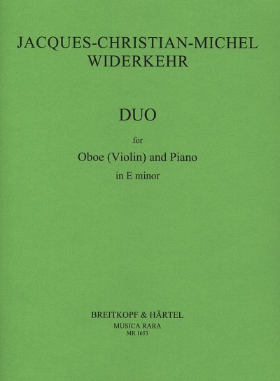 Widerkehr Jakob Christian M.: Duo Sonate e-Moll