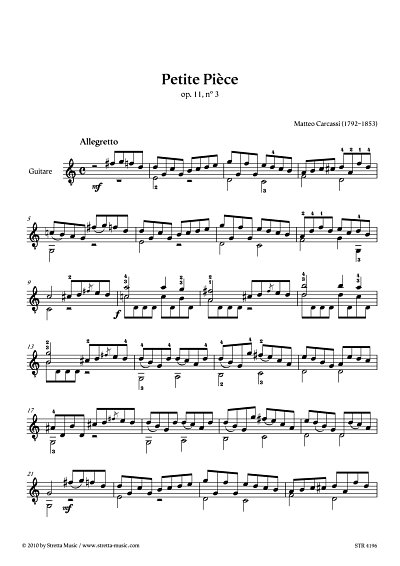 DL: M. Carcassi: Petite Piece op. 11, Nr. 3