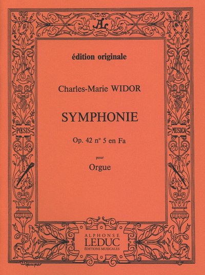 C.M. Widor: Symphonie Nr. 5 op. 42, Org
