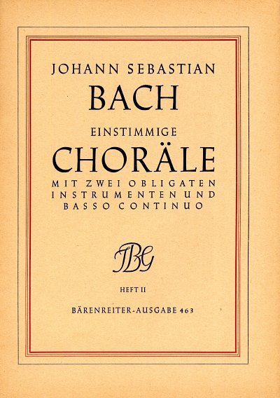 J.S. Bach: Einstimmige Choräle aus den Kantaten, Hef (Part.)