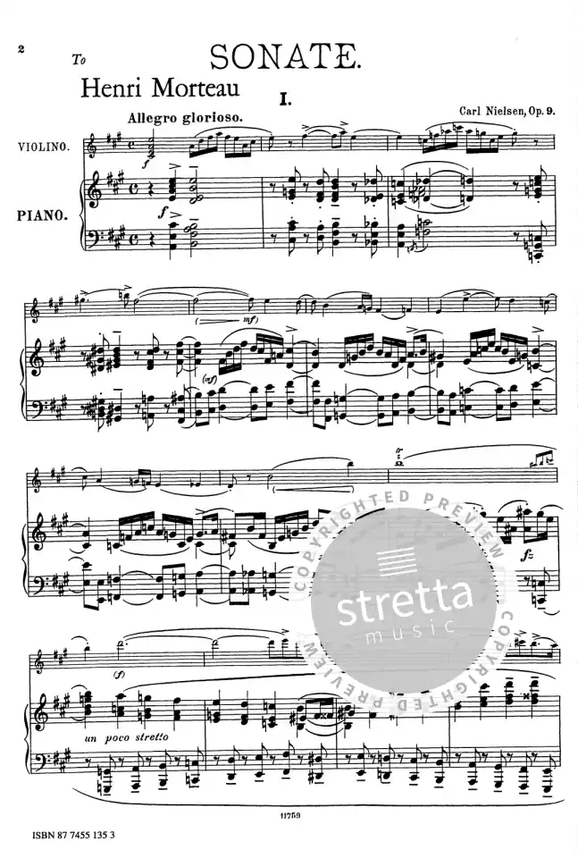 C. Nielsen: Sonata in A major for Violin , VlKlav (KlavpaSt) (1)