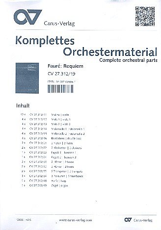 G. Fauré: Requiem. Fassung für Sinfon, 2GsGchOrchOr (Stsatz)