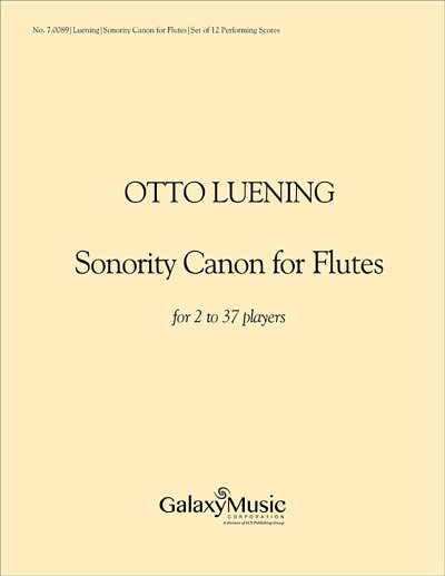 Sonority Canon for Flutes