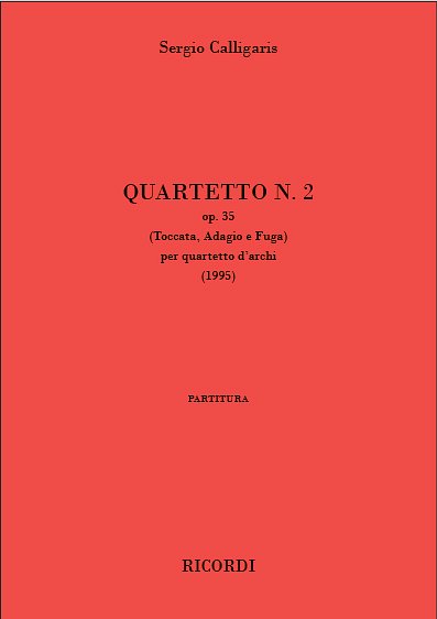 S. Calligaris: Quartetto n. 2 op. 35, 2VlVaVc (Pa+St)