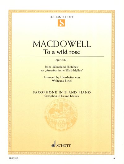 E. MacDowell: To a wild rose op. 51/1 , ASaxKlav