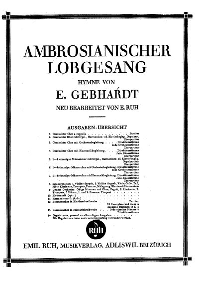 E. Gebhardt: Ambrosianischer Lobgesang, Gch4/MchOrg (Chpa)