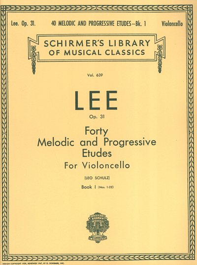 S. Lee: 40 Melodic and Progressive Etudes, Vc