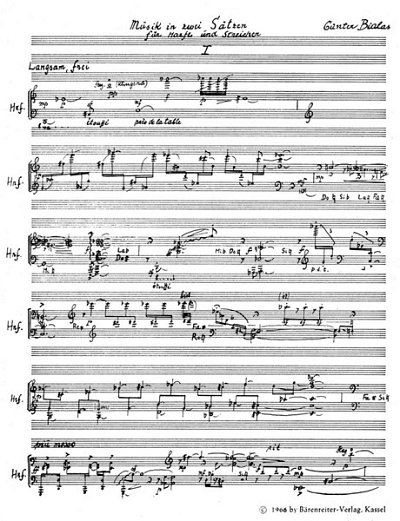 G. Bialas: Musik in zwei Sätzen (1966) (Stp)