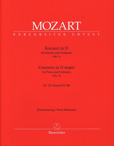 W.A. Mozart: Konzert Nr. 5 D-Dur KV 175, KV 3, KlavOrch (KA)