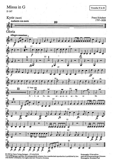 F. Schubert: Missa G-Dur - D 167