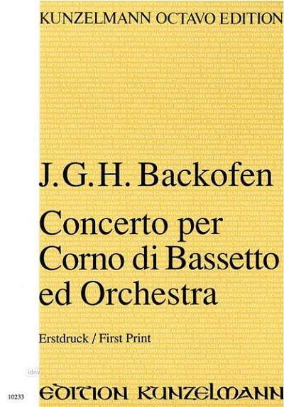 F. Höly: Concerto, BassettOrch (Part.)