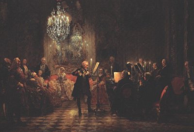 Das Flötenkonzert in Sanssouci (Postkarte)