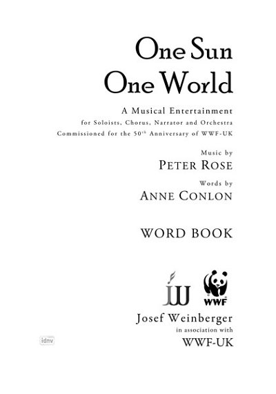 Rose Peter + Colon Anne: One Sun One World - A Musical Enter