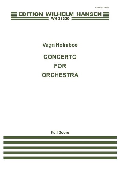V. Holmboe: Concerto For Orchestra, Sinfo (Part.)