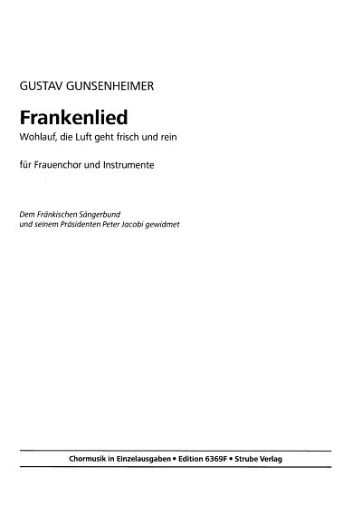 G. Gunsenheimer: Frankenlied