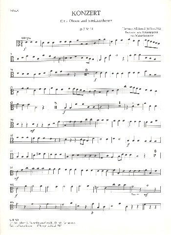 T. Albinoni: Concerto für 2 Oboen C-Dur op. 7/11 (Vla)