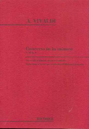 A. Vivaldi: Concerto Per Vla D'Amore, Archi E B.C.:  (Part.)