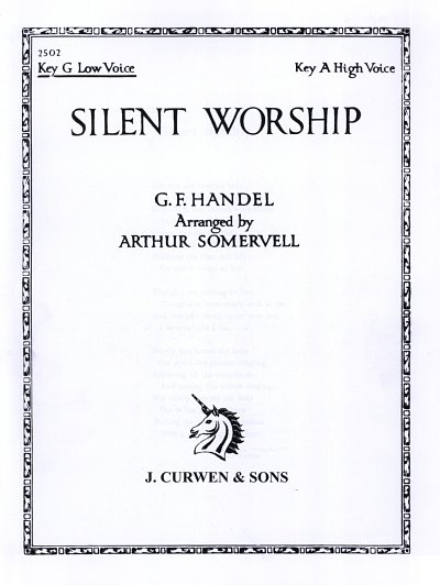 G.F. Händel: Silent Worship In G, GesKlav (Chpa)