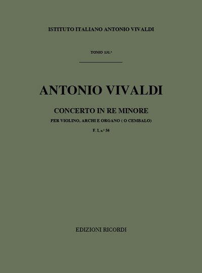 Concerto Per Violino, Archi E BC: In Re Min Rv 238 (Part.)