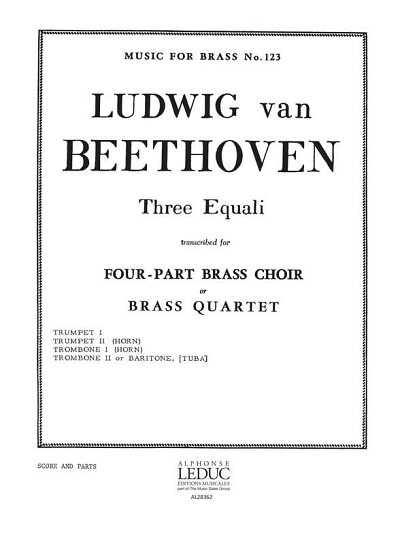 L. v. Beethoven: 3 Equali (Pa+St)