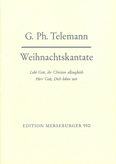 G.P. Telemann: Weihnachtskantate für Soli (STB), (Part.)