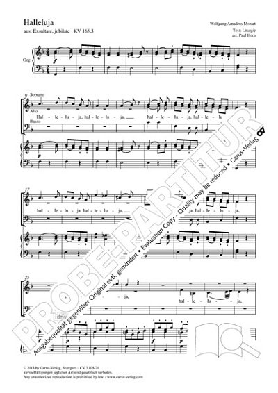 DL: W.A. Mozart: Halleluja F-Dur KV 165,3 (1773), FchOrg (Pa