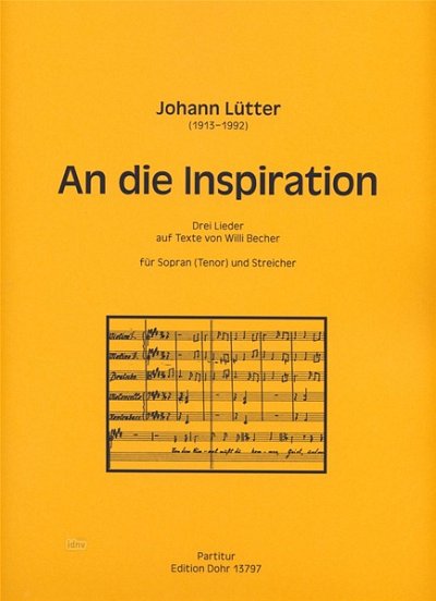 J. Lütter: An die Inspiration (Part.)