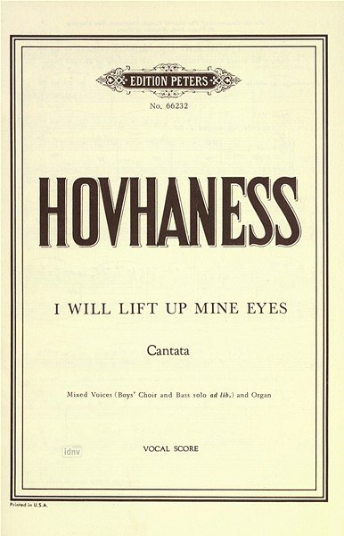 A. Hovhaness: I Will Lift Up Mine Eyes op. 93