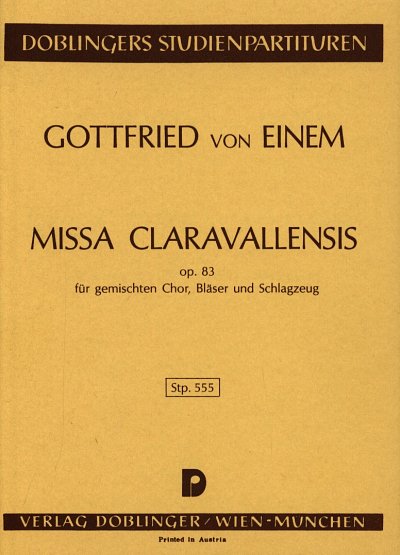 AQ: G. v. Einem: Missa Claravallensis op. 83, GchBl (B-Ware)