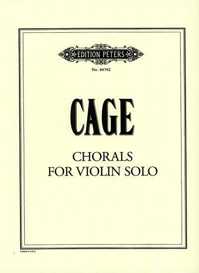 J. Cage: Chorals