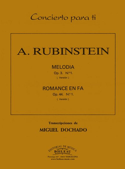 A. Rubinstein: Melodia op.3 nº 1  y  Romcane en fa op. 44 nº 1