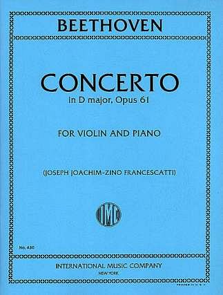 L. v. Beethoven: Concerto Re Op. 61 (Fran, VlKlav (KlavpaSt)
