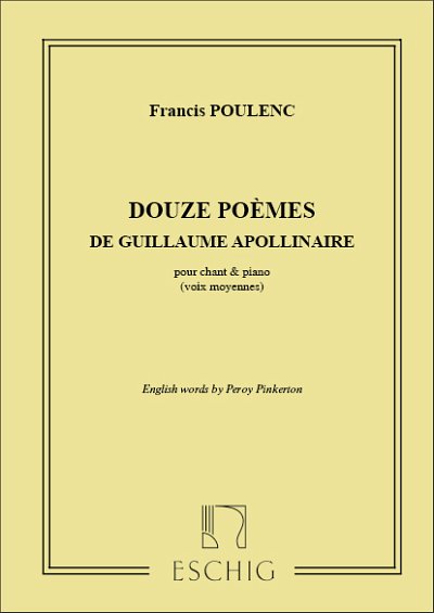 F. Poulenc: 12 Poemes Mezzo-Piano (Apollinaire), GesKlav