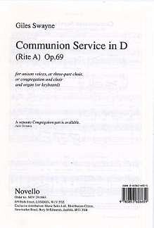 G. Swayne: Communion Service In D (Choral Leaflet) (Chpa)