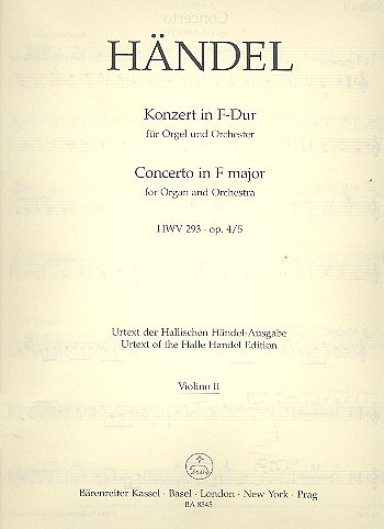 G.F. Haendel: Konzert für Orgel und Orchester F-Dur op. 4/5 HWV 293