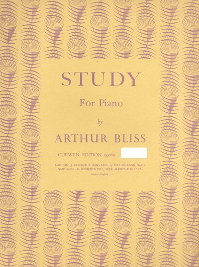 A. Bliss: Study For Piano, Klav