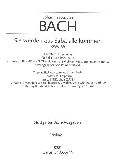 J.S. Bach: Sie werden aus Saba alle komm, 2GsGchOrcOrg (Vl1)