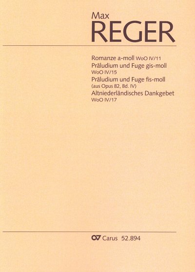 M. Reger: Orgelstücke, Org