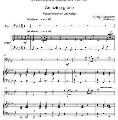 DL: (Traditional): Amazing Grace, PosOrg (Par2St)