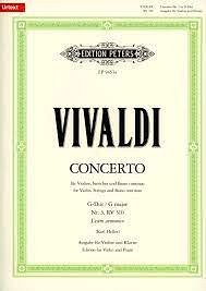 A. Vivaldi: Konzert für Violine, Streiche, VlKlav (KlavpaSt)