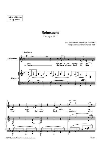DL: F. Mendelssohn Bartholdy: Sehnsucht (