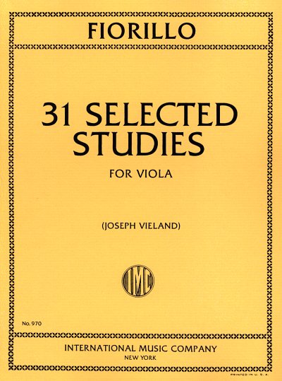 F. Fiorillo: 31 Selected Studies, Va
