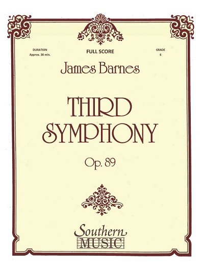 J. Barnes: Third Symphony Op. 89, Blaso (Dirpa)