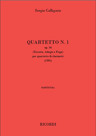 S. Calligaris: Quartetto n. 1 op. 34, 4Klar (Pa+St)