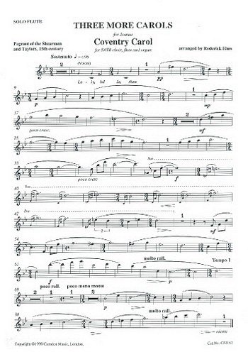 Three More Carols Flute Part, Ch (Chpa)