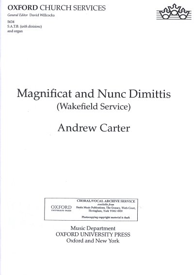 A. Carter: Magnificat and Nunc Dimittis (Chpa)