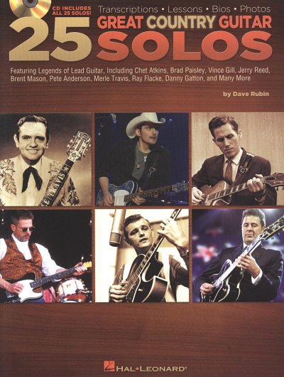 D. Rubin: 25 Great Country Guitar Solos, Git (Tab)