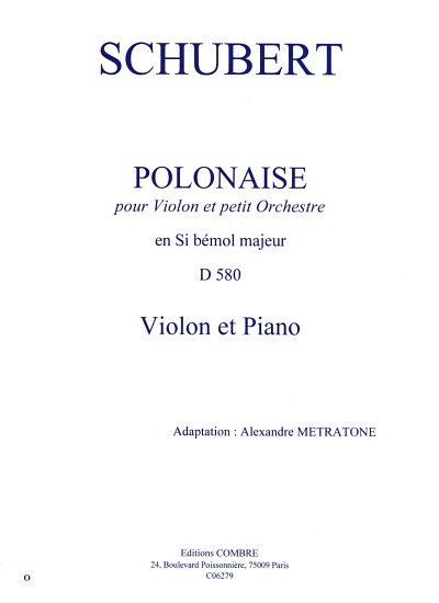 F. Schubert: Polonaise en Si bémol majeur, VlKlav (KlavpaSt)