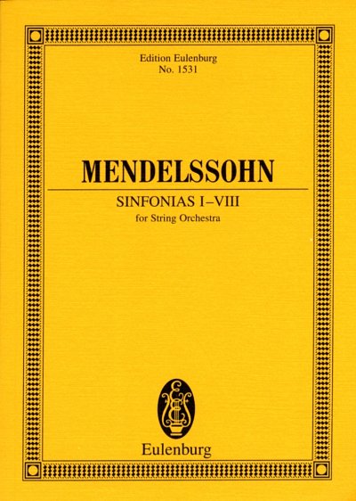 F. Mendelssohn Barth: Sinfonias I-VIII, StrOrch (Stp)