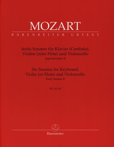 W.A. Mozart: Sechs Sonaten KV 10-15, Vl/FlVcCe/Kl (Pa+St)